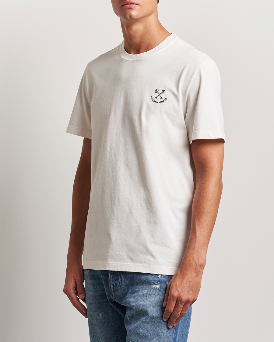 Men |  | Golden Goose | Journey Short Sleeve T-Shirt Heritage White