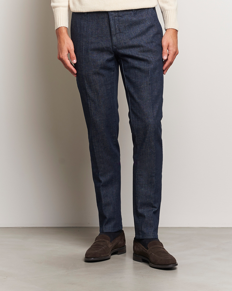 Men |  | Incotex | Slim Fit Denim Slacks Dark Blue