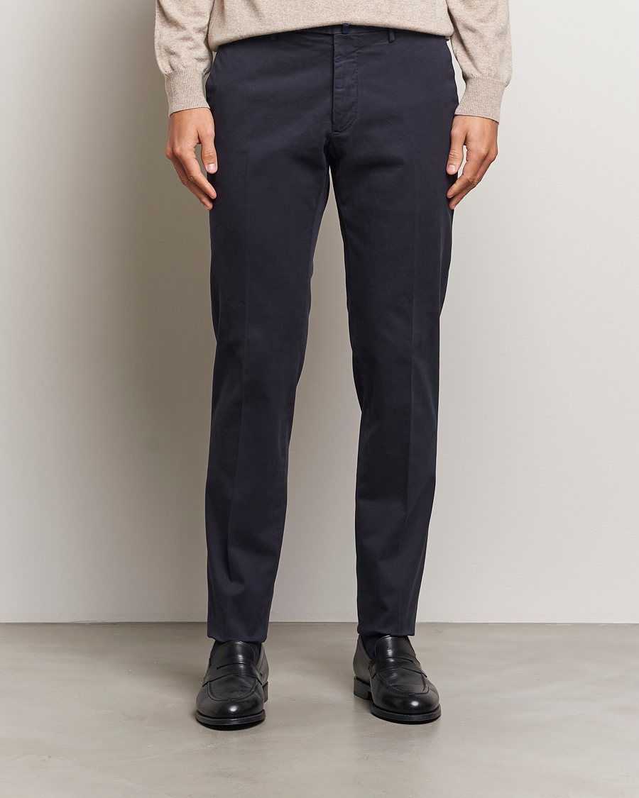 Men |  | Incotex | Slim Fit Cotton Stretch Chinos Navy