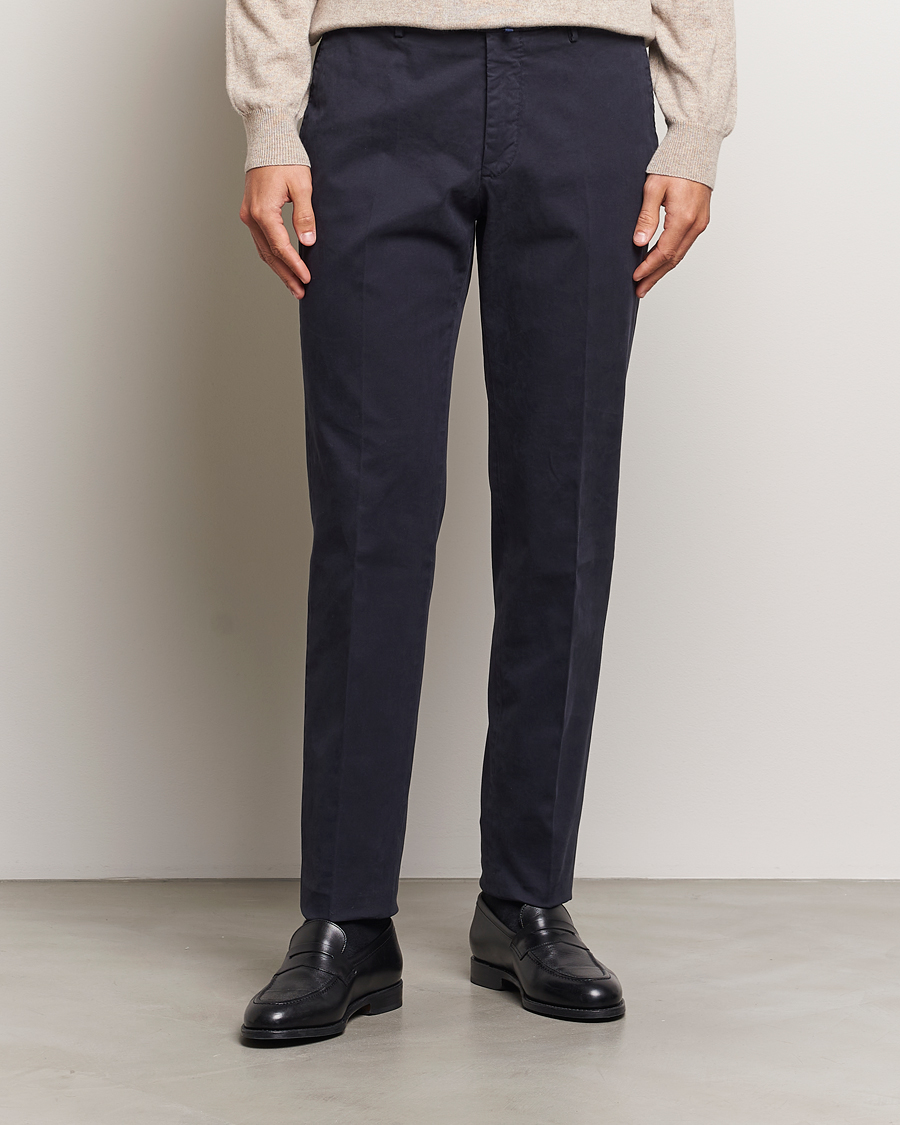 Men |  | Incotex | Regular Fit Cotton Stretch Chinos Navy