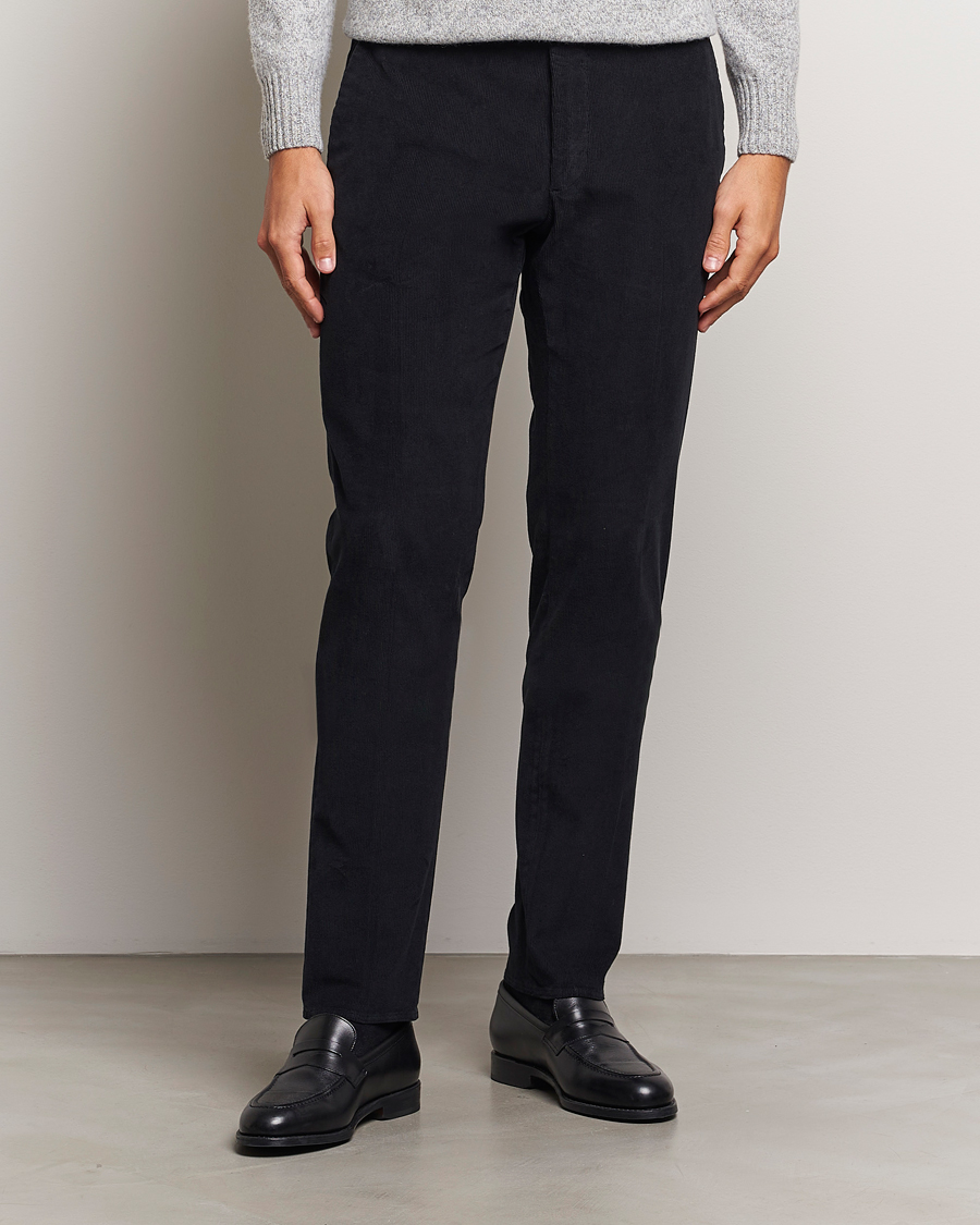 Men |  | Incotex | Slim Fit Baby Corduroy Trousers Navy