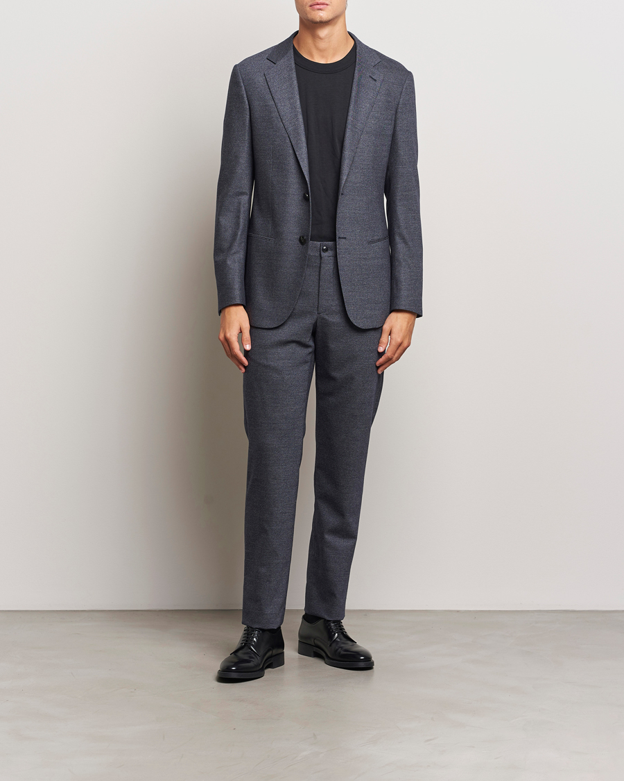 Men |  | Giorgio Armani | Soho Wool/Cashmere Flannel Suit Navy Melange