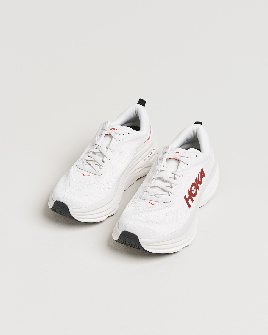 Men |  | Hoka One One | Hoka Bondi 8 White/Vermillion