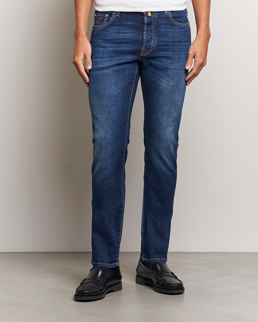 Men |  | Jacob Cohën | Bard Slim Fit Stretch Jeans Mid Blue