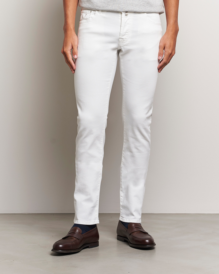 Men |  | Jacob Cohën | Nick Slim Fit Streatch Jeans White