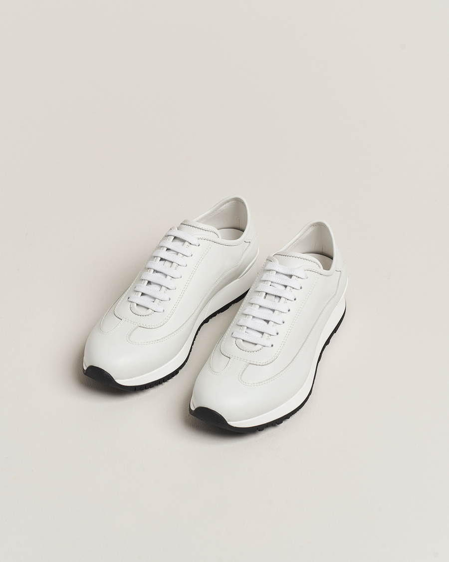 Men |  | John Lobb | Foundry Running Sneakers White Calf