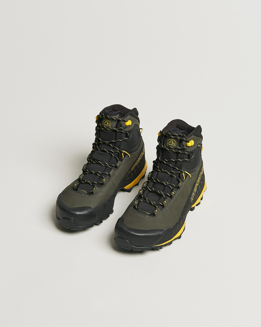 Men | Trail Sneakers | La Sportiva | TX5 Mid GTX Hiking Boots Carbon/Yellow