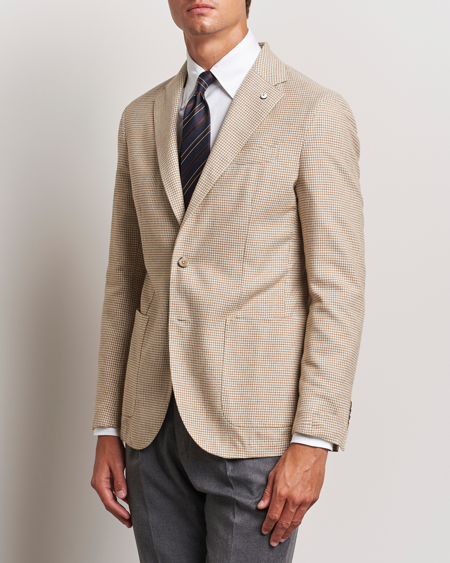 Men | Italian Department | L.B.M. 1911 | Jack Regular Houndstooth Blazer Beige