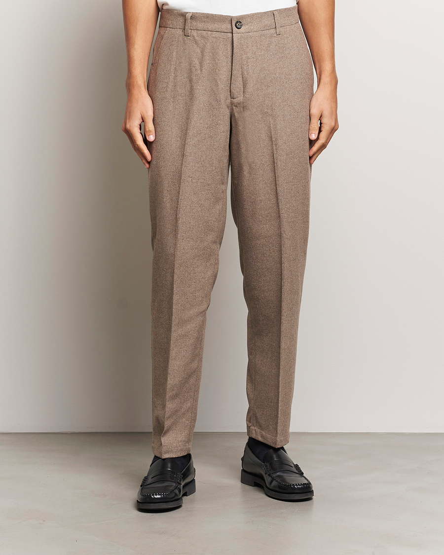 Men |  | LES DEUX | Como Reg Wool Pants Desert Taupe Melange