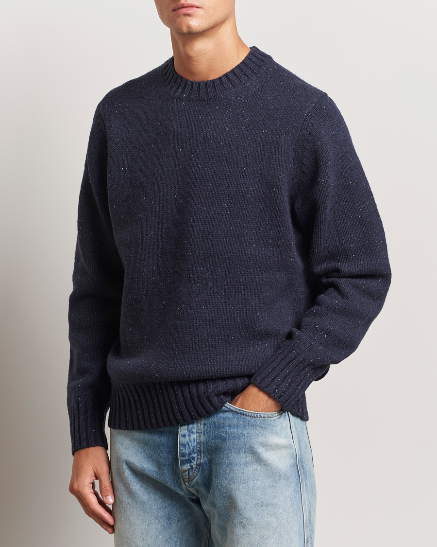 Men |  | LES DEUX | Gary Fleck Wool Roundneck Dark Navy