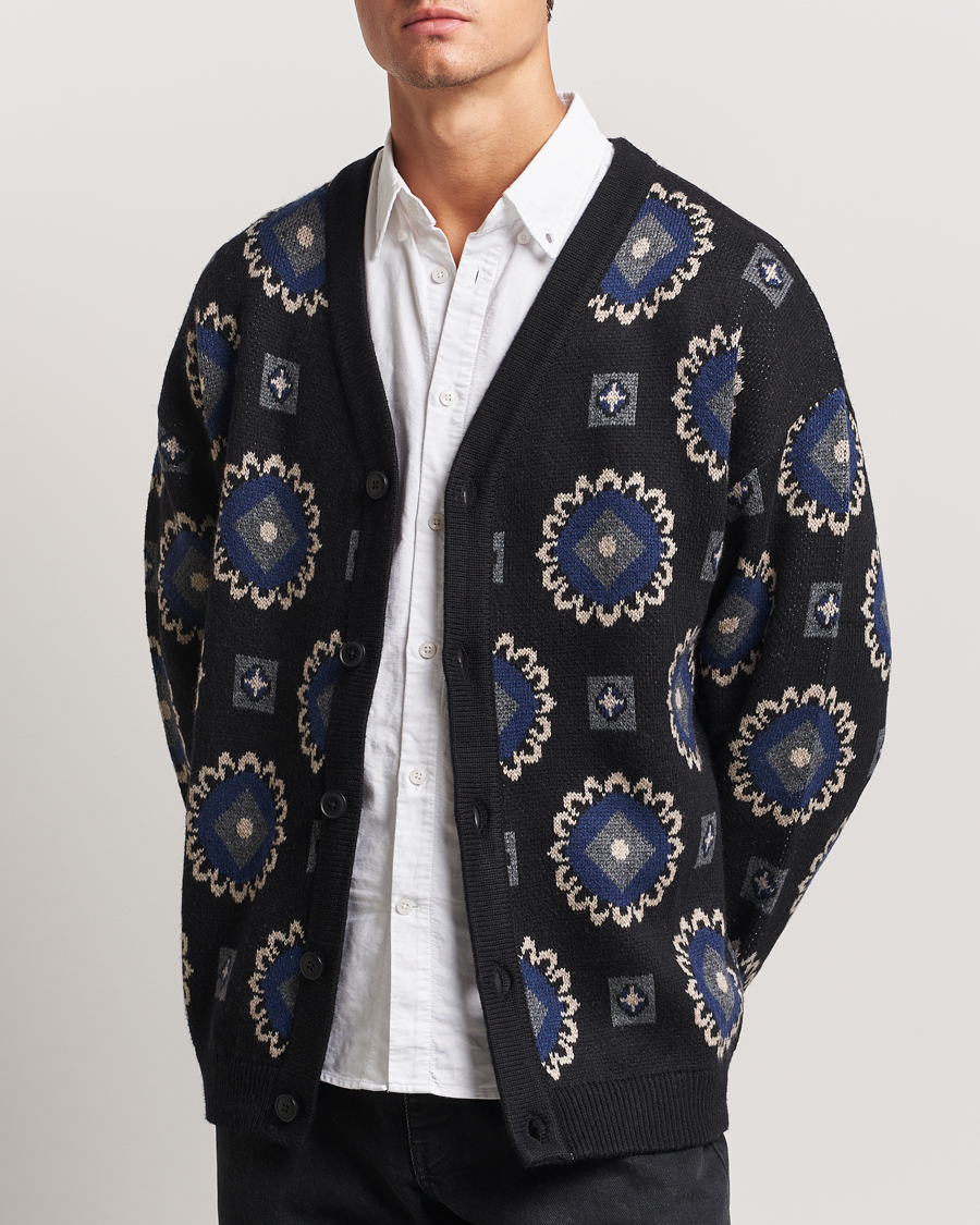 Men |  | LES DEUX | Aro Paisley Cardigan Black/Blueprint