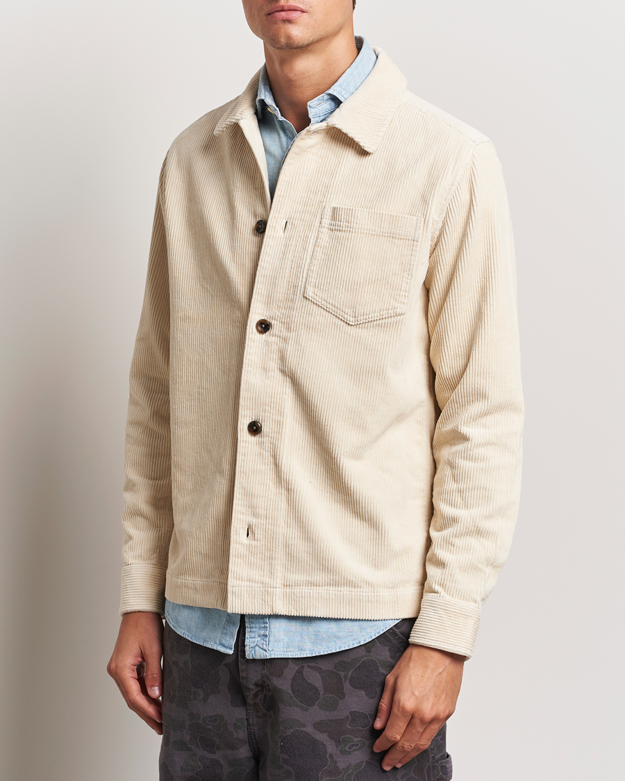 Men |  | LES DEUX | Layton Corduroy Overshirt Ivory