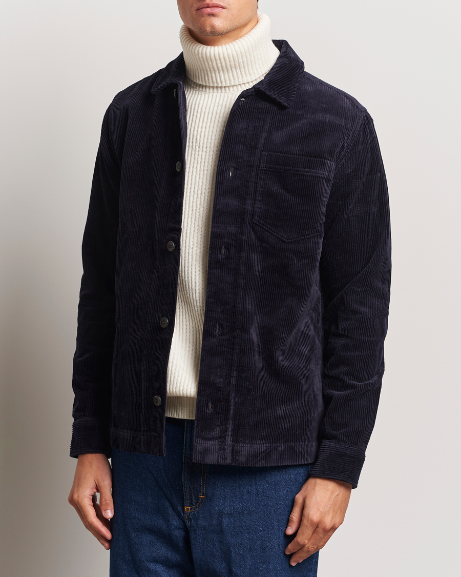 Men |  | LES DEUX | Layton Corduroy Overshirt Dark Navy