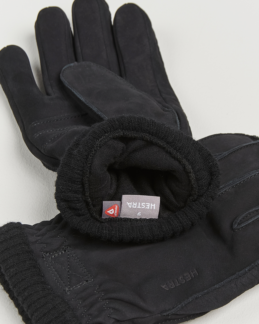 Men |  | Hestra | Joar Primaloft Lined Nubuck Glove Black