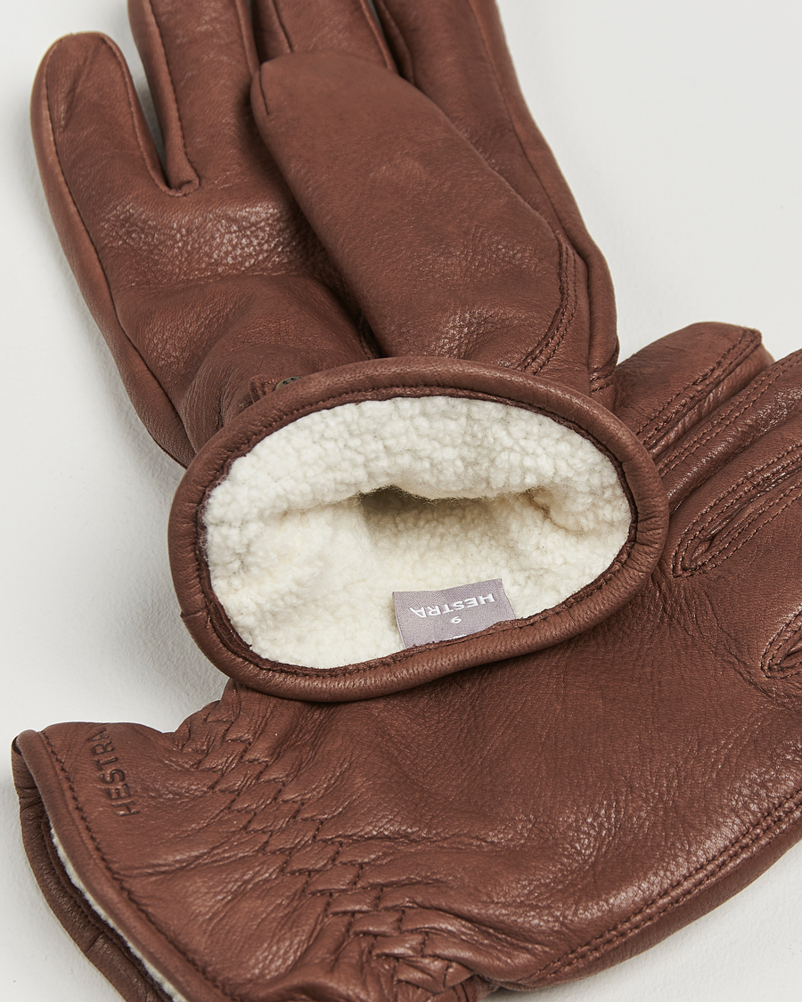 Men |  | Hestra | Burensvik Deerskin Wool Pile Glove Cork