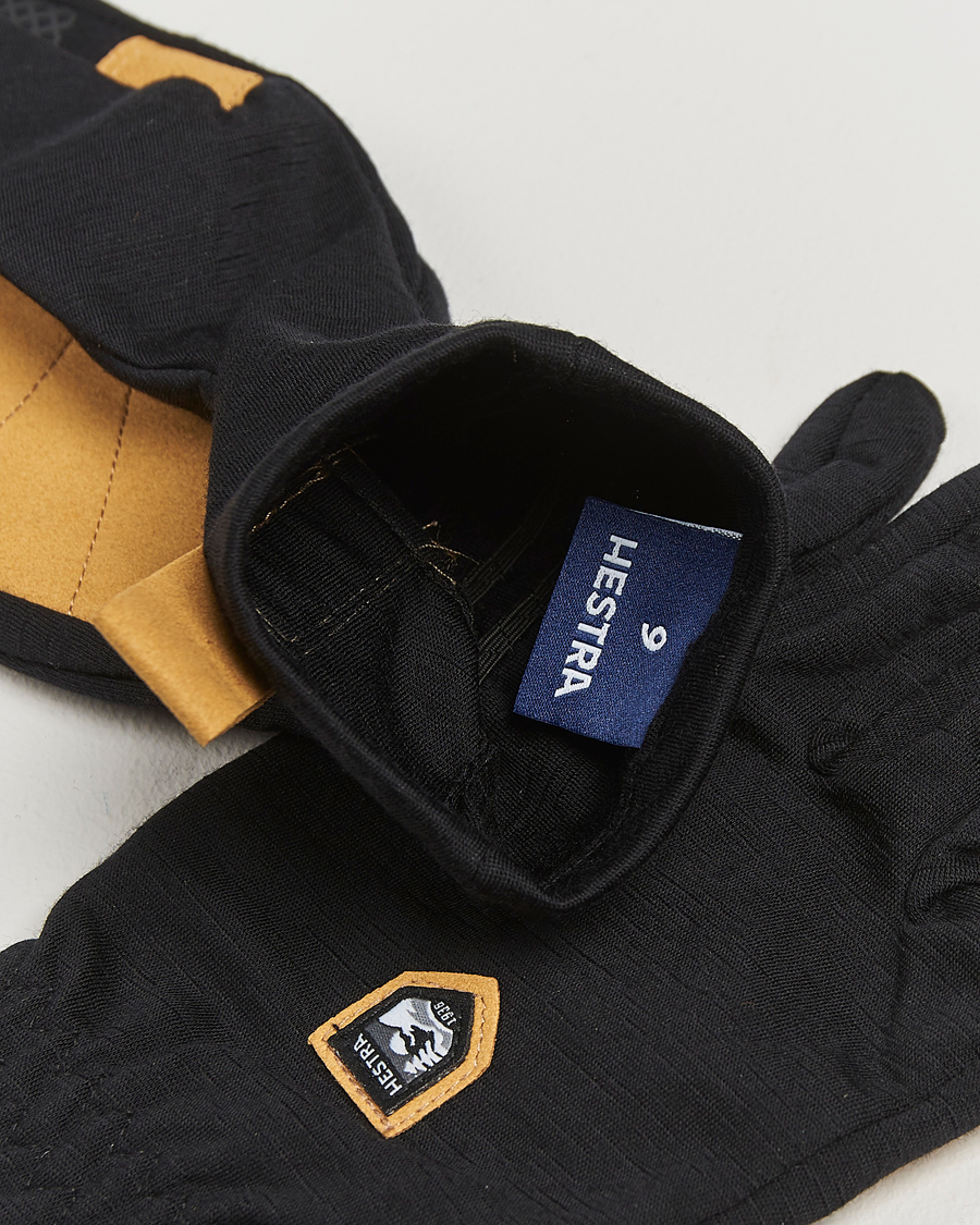 Men |  | Hestra | Merino Windwool Liner Glove Black