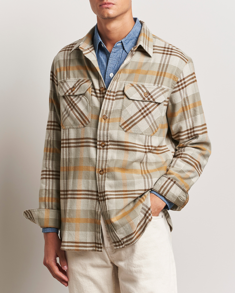 Men |  | Pendleton | Burnside Flannel Shirt Tan Plaid