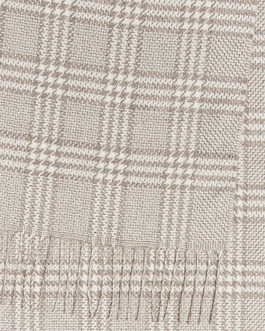 Men |  | Piacenza Cashmere | Cashmere/Silk Houndstooth Scarf Light Beige