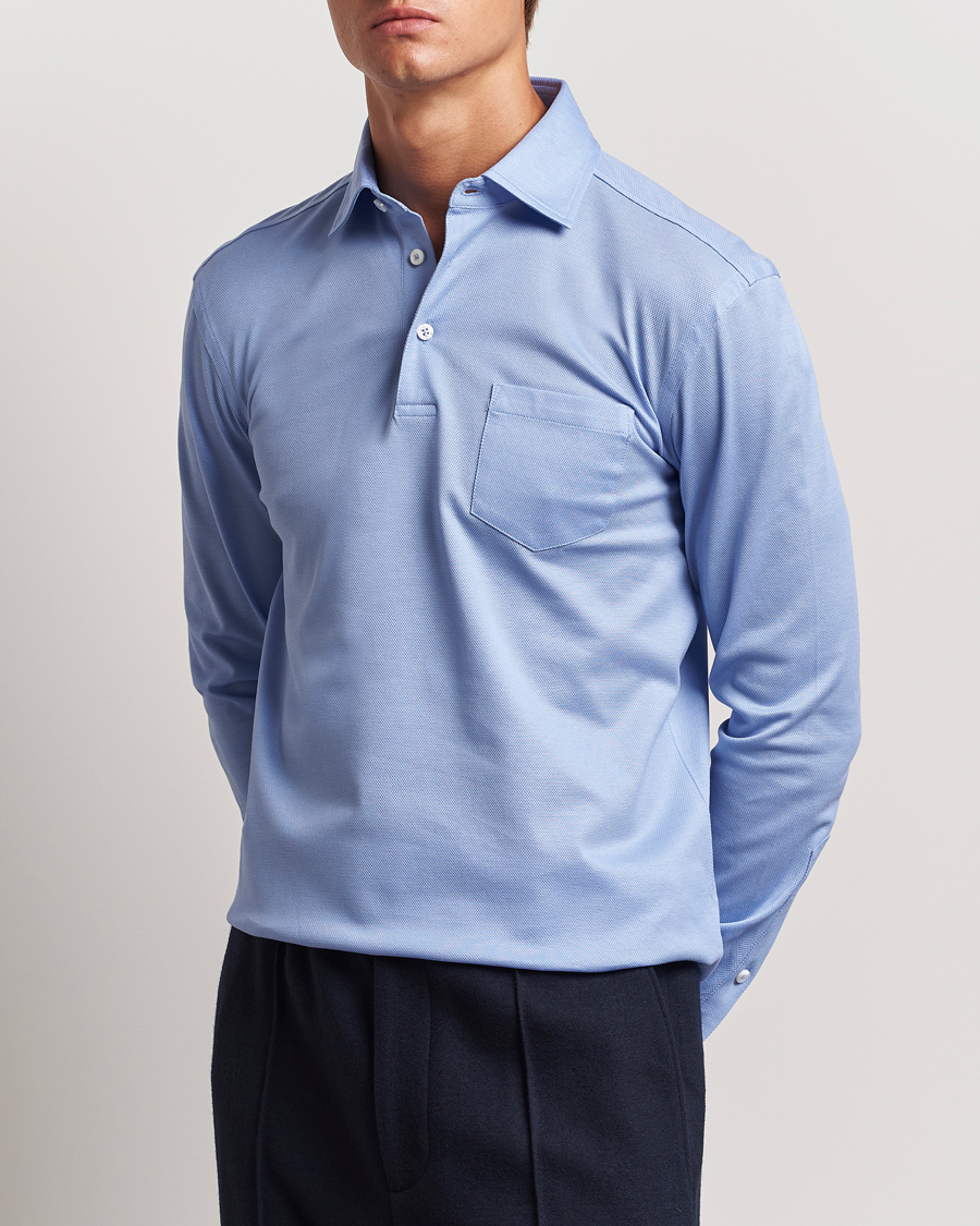 Men |  | Ralph Lauren Purple Label | Long Sleeve Polo Light Blue