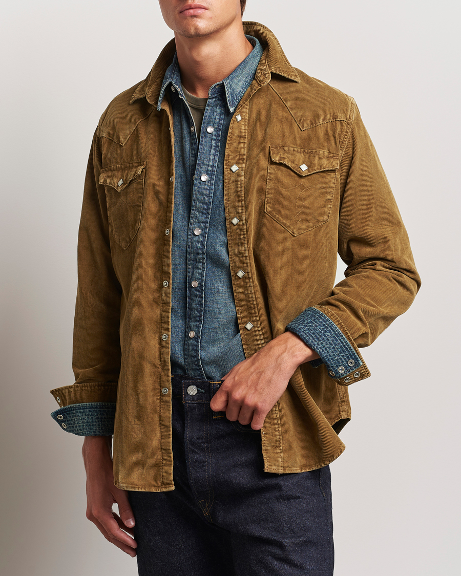 Men |  | RRL | Buffalo Western Shirt Faded Tan