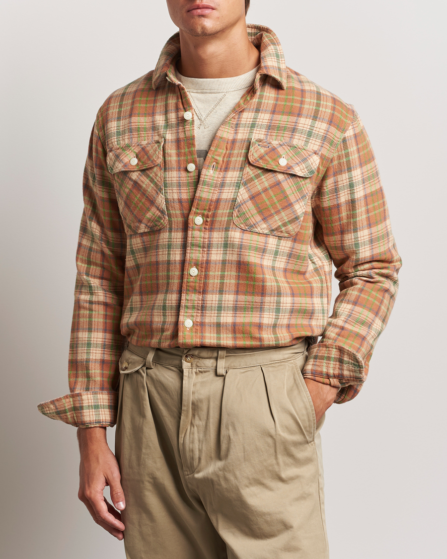 Men |  | RRL | Matlock Plaid Shirt Orange Multi