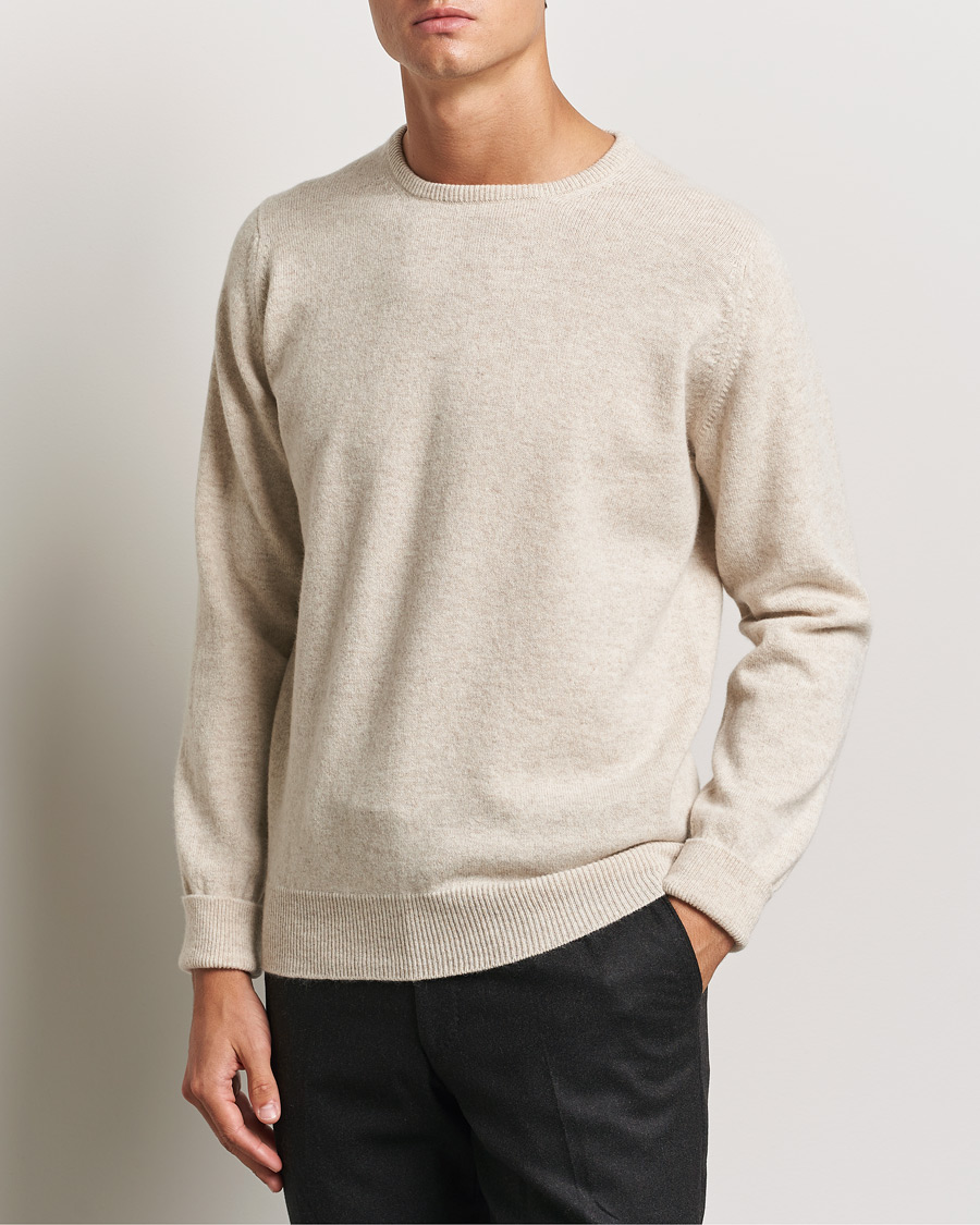 Men |  | William Lockie | Rob Lambswool Crewneck Linen