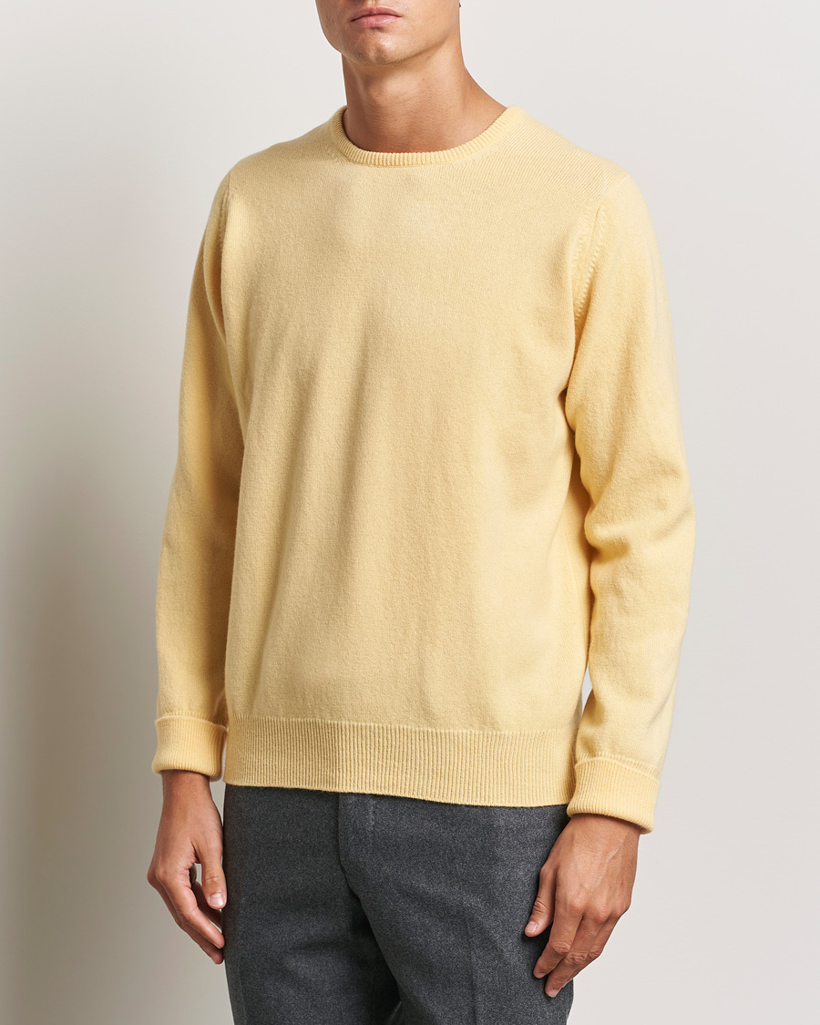 Men | Clothing | William Lockie | Rob Lambswool Crewneck Solar