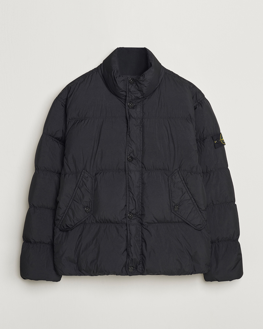 Stone Island Garment Dyed Recycled Nylon Down Jacket Black at CareOfCarl.co