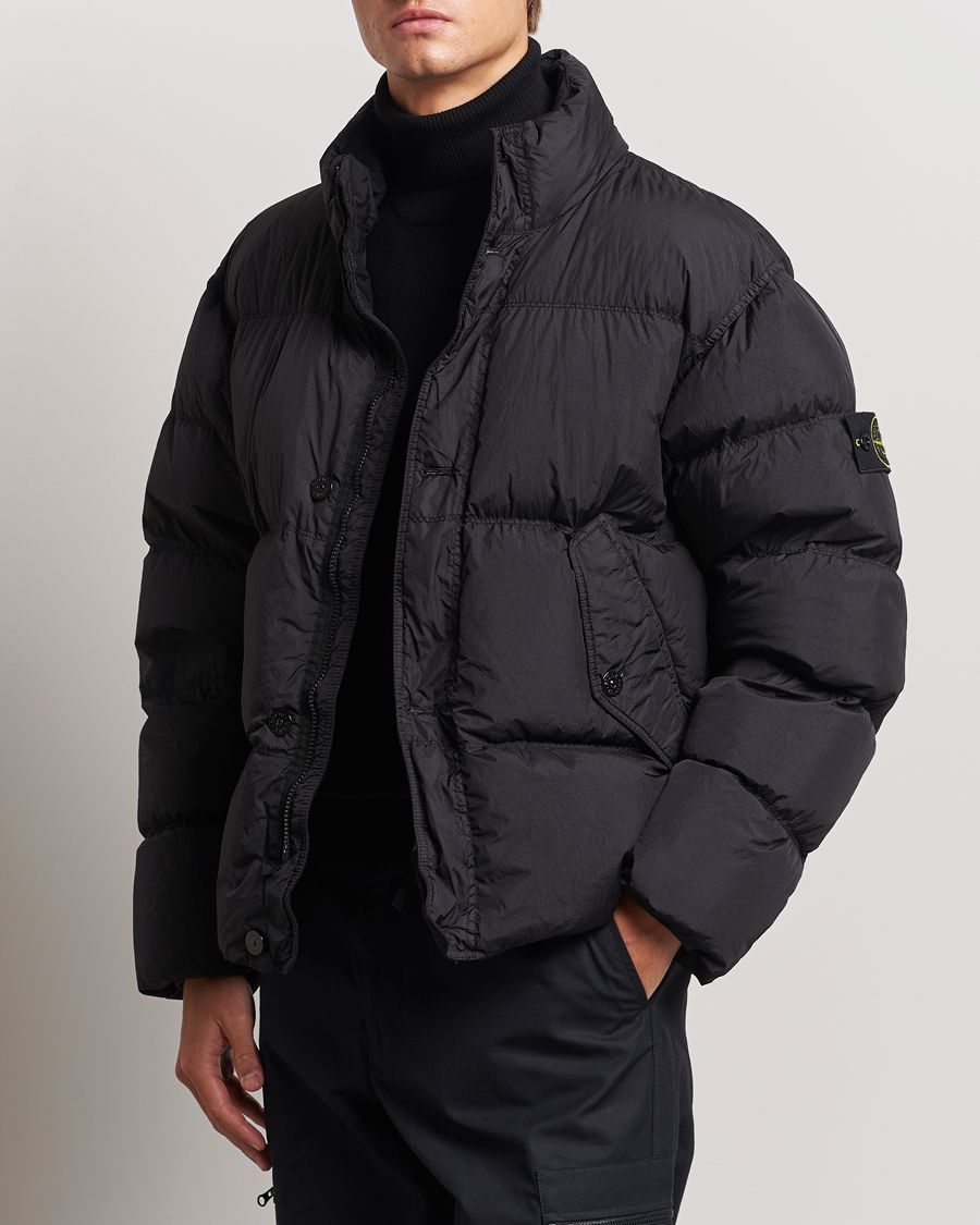 Stone Island Garment Dyed Recycled Nylon Down Jacket Black at CareOfCarl