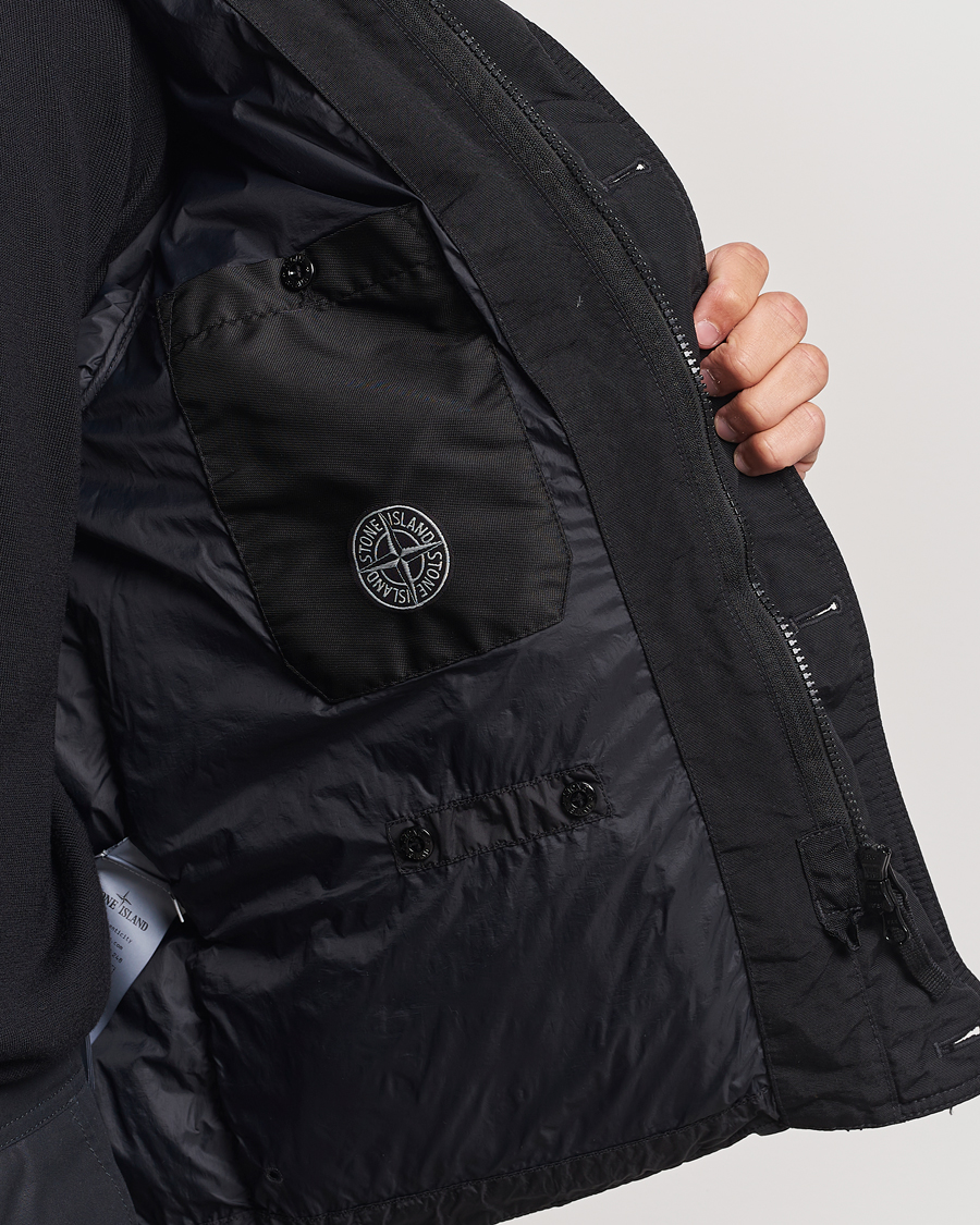 Stone Island Garment Dyed Recycled Nylon Down Jacket Black at CareOfCarl.co