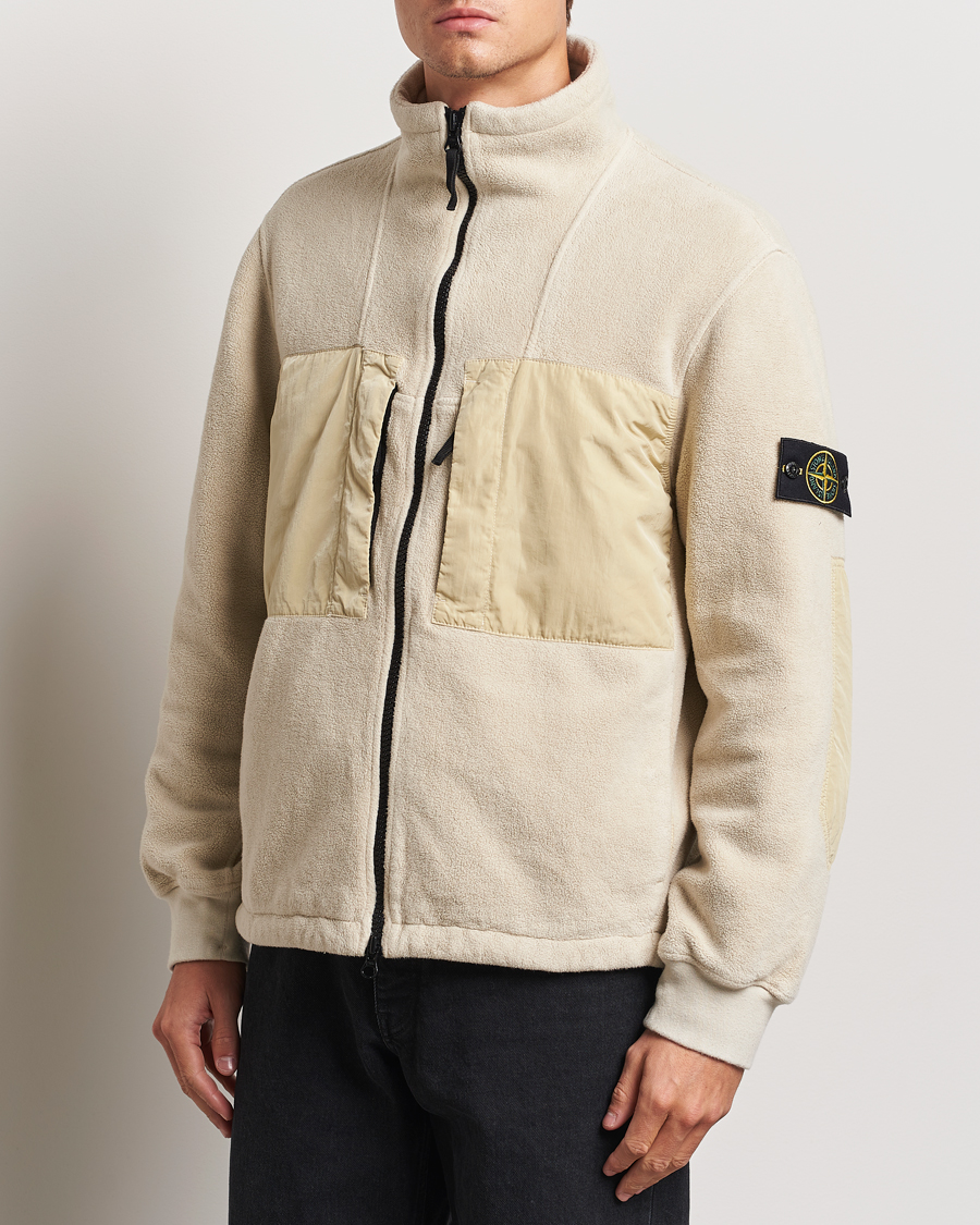 Men |  | Stone Island | Nylon Cotton Fleece Jacket Plaster