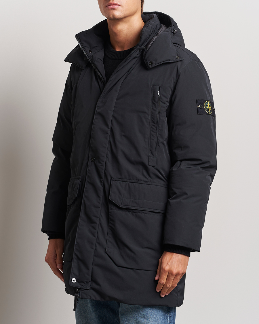 Men | Winter jackets | Stone Island | Micro Twill Hooded Parka Black