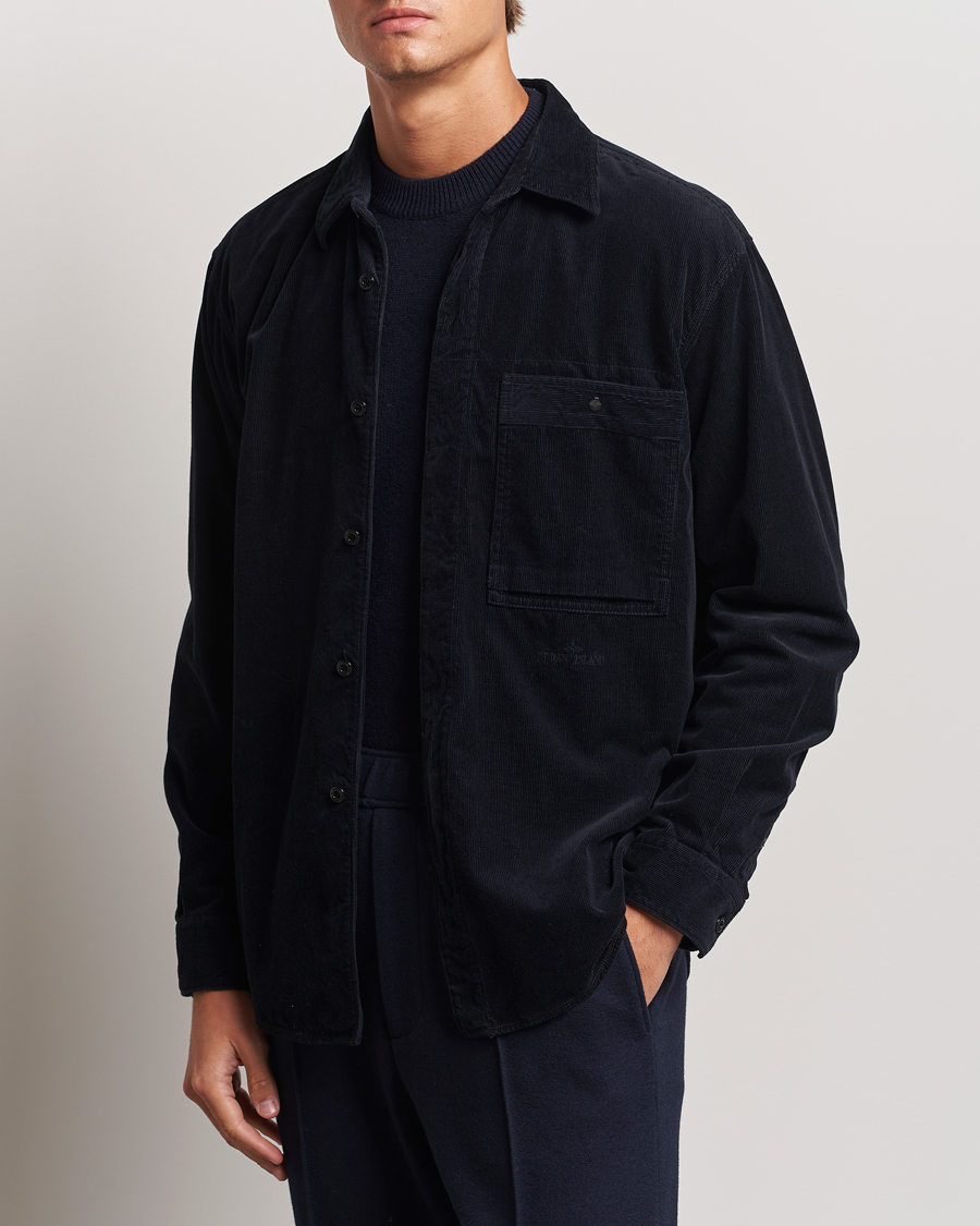 Men | Casual | Stone Island | Cotton Cord Overshirt Navy Blue