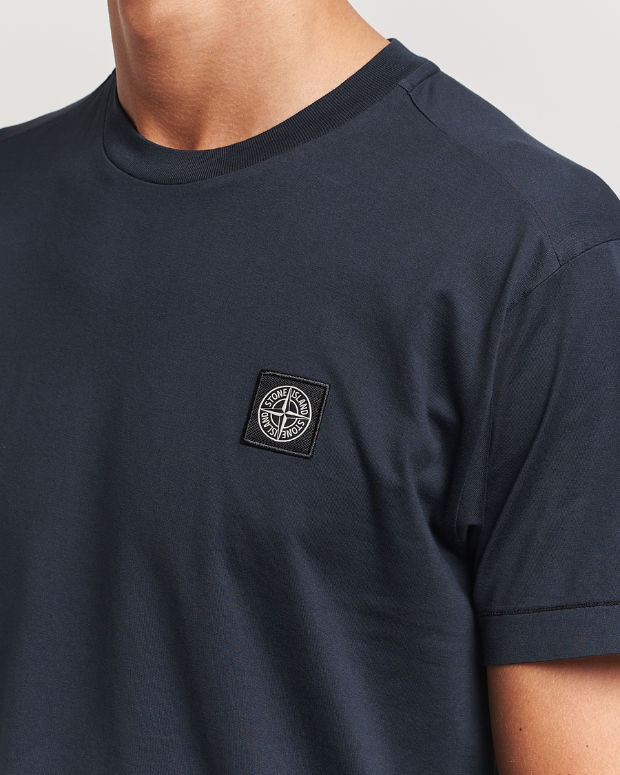 Stone Island Garment Dyed Jersey T-Shirt Navy Blue at CareOfCarl.com