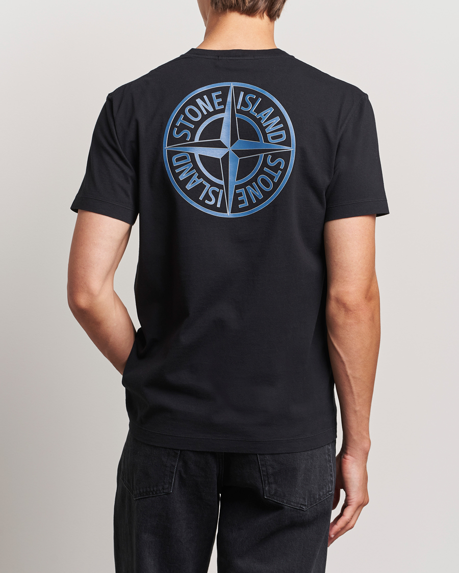 Men |  | Stone Island | Garment Dyed Jersey Logo T-Shirt Black
