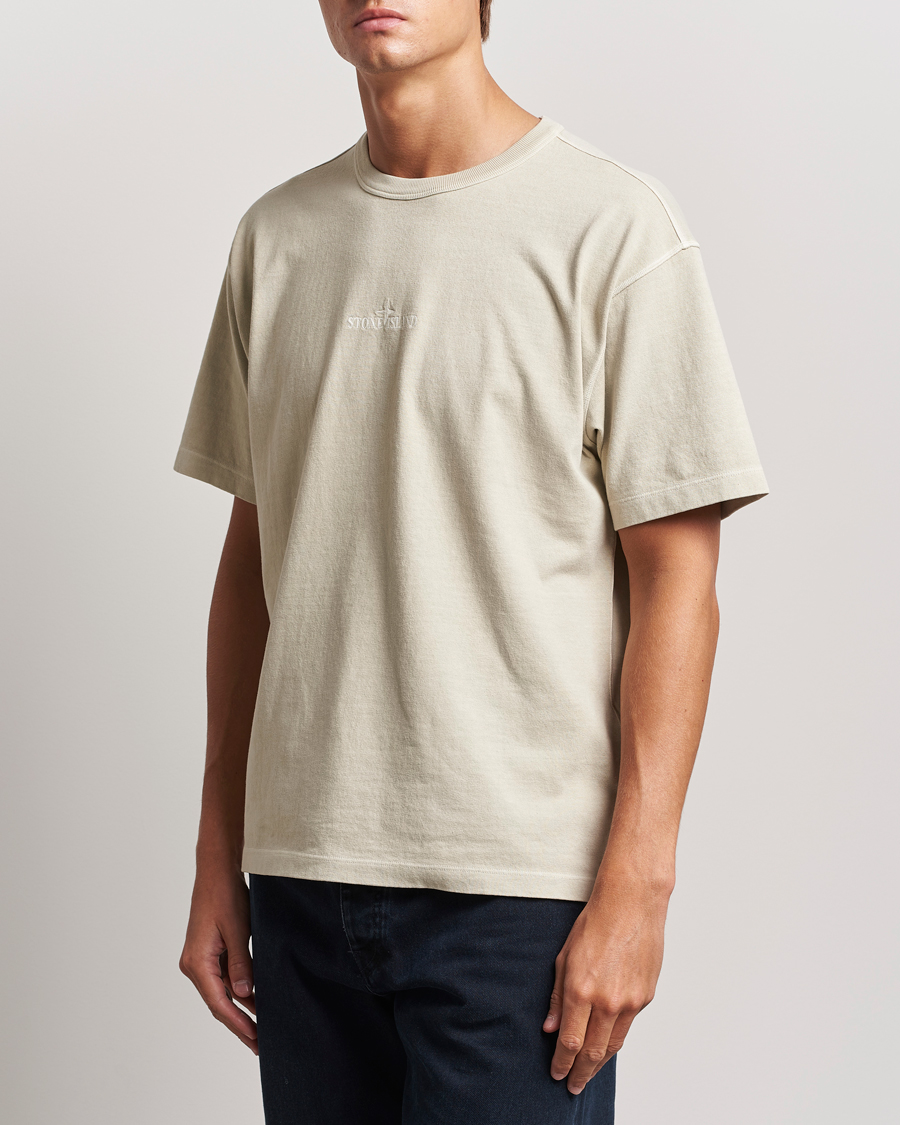 Men |  | Stone Island | Old Dyed Cotton Logo T-Shirt Plaster