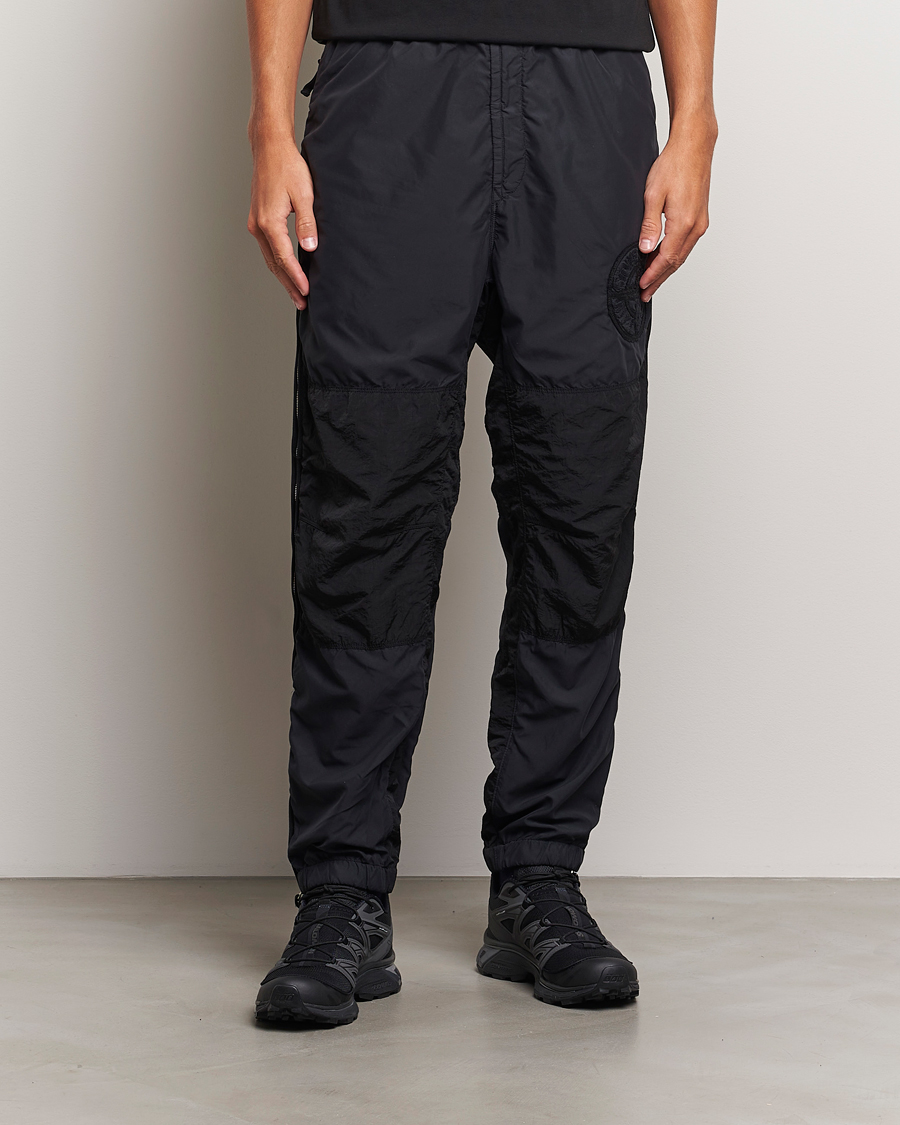 Men | Trousers | Stone Island | Washed Nylon Jogger Pants Black