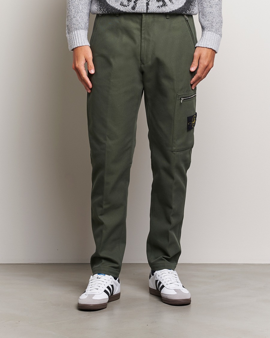 Men | Cargo Trousers | Stone Island | Cotton Nylon Trousers Musk