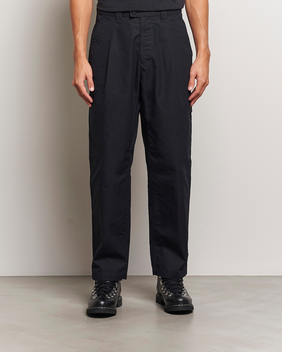 Men | Formal Trousers | Stone Island | Ghost Cotton Ventile Pants Black