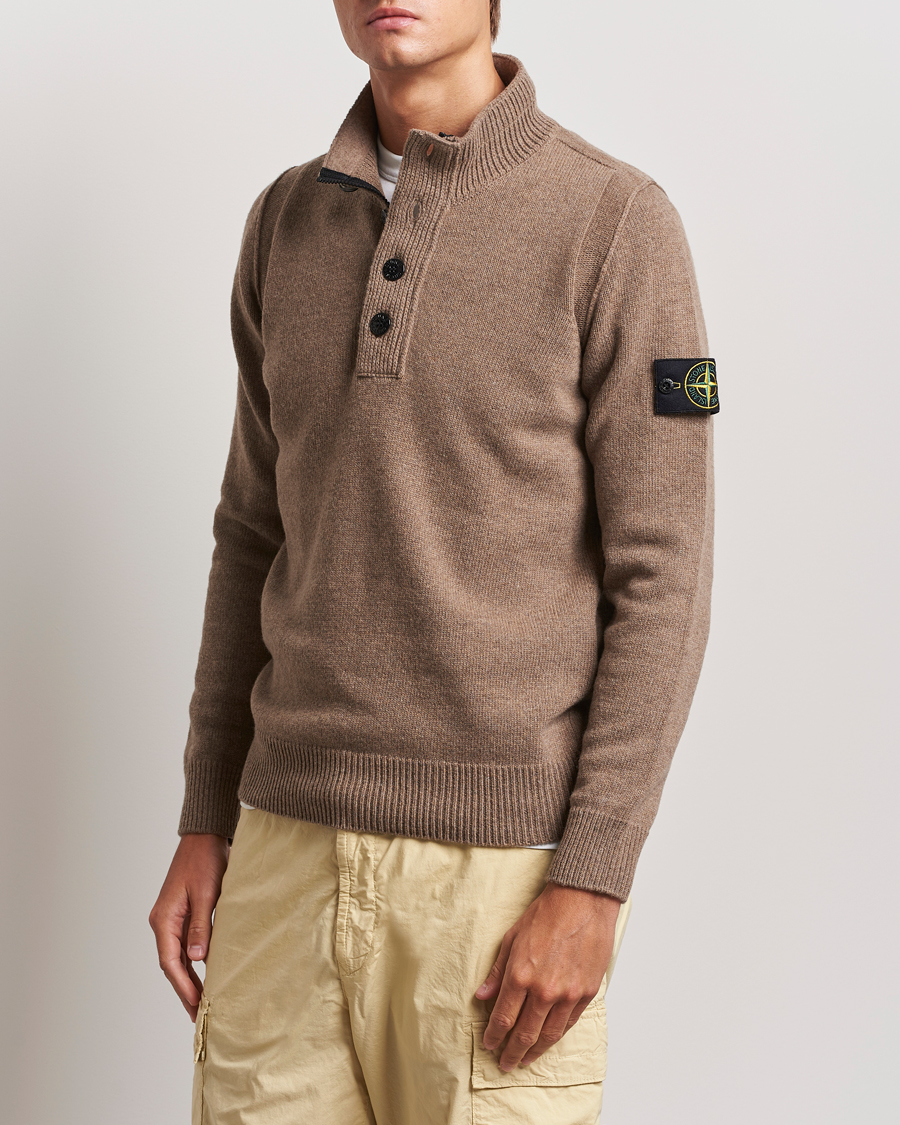 Stone Island Wool Knit Arm Patch Military Style Cream store Sweater Medium