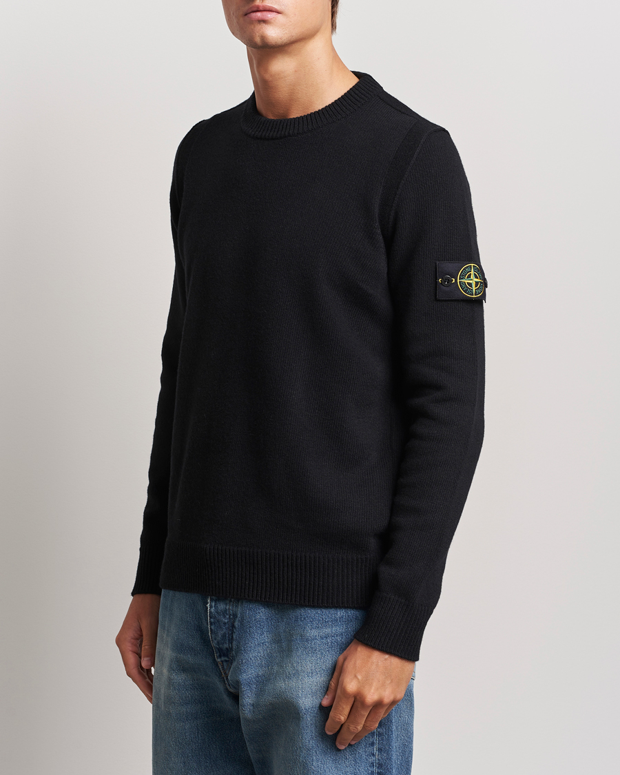 Men |  | Stone Island | Knitted Lambwool Sweater Black