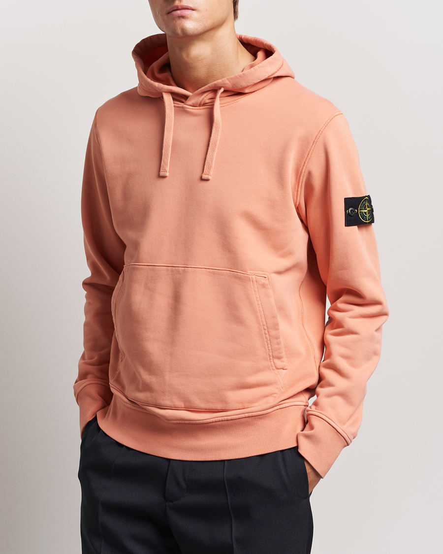 Men |  | Stone Island | Garment Dyed Fleece Hood Orange