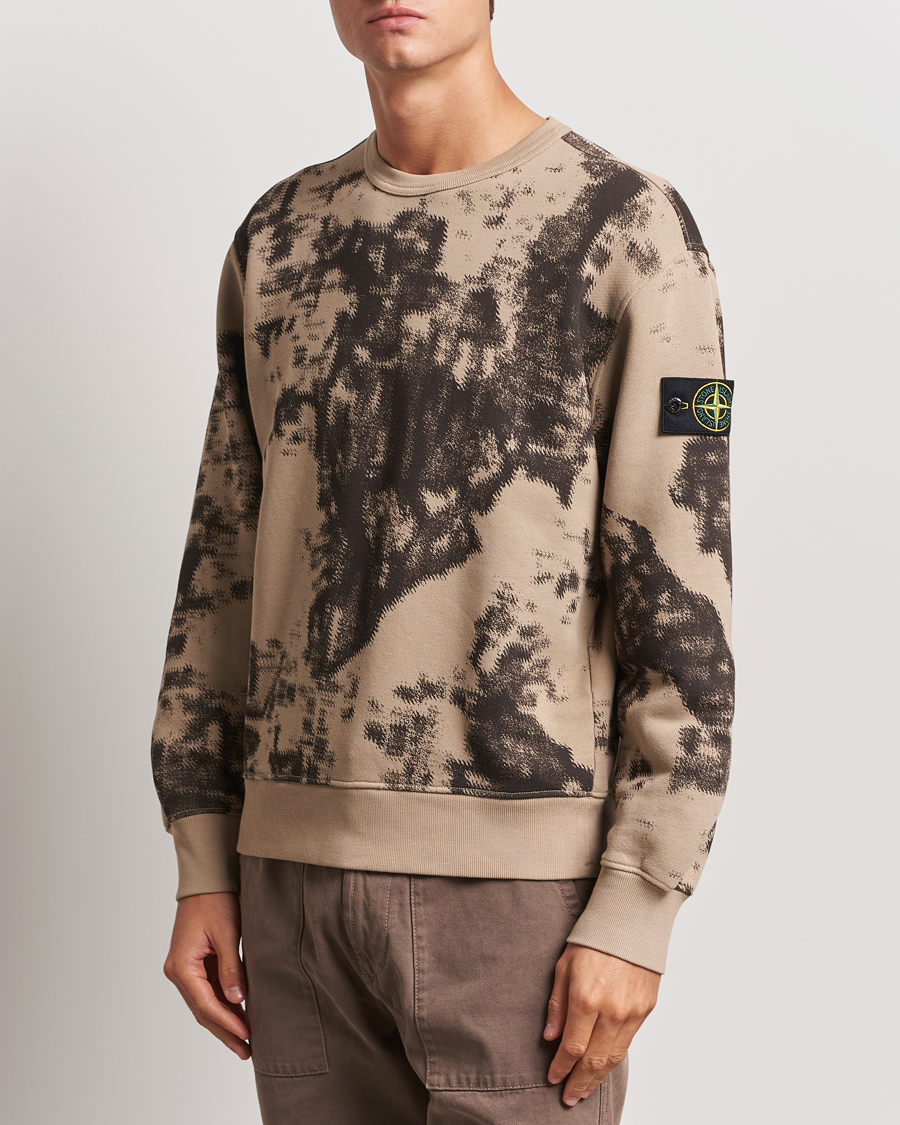 Men | Sweatshirts | Stone Island | Garment Dyed Fleece Camo Sweatshirt Dove Grey