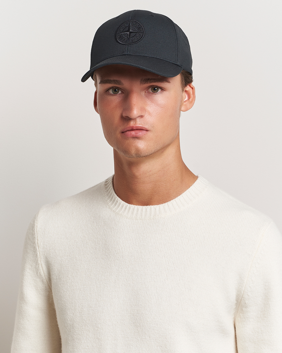 Men |  | Stone Island | Cotton Rep Logo Cap Black