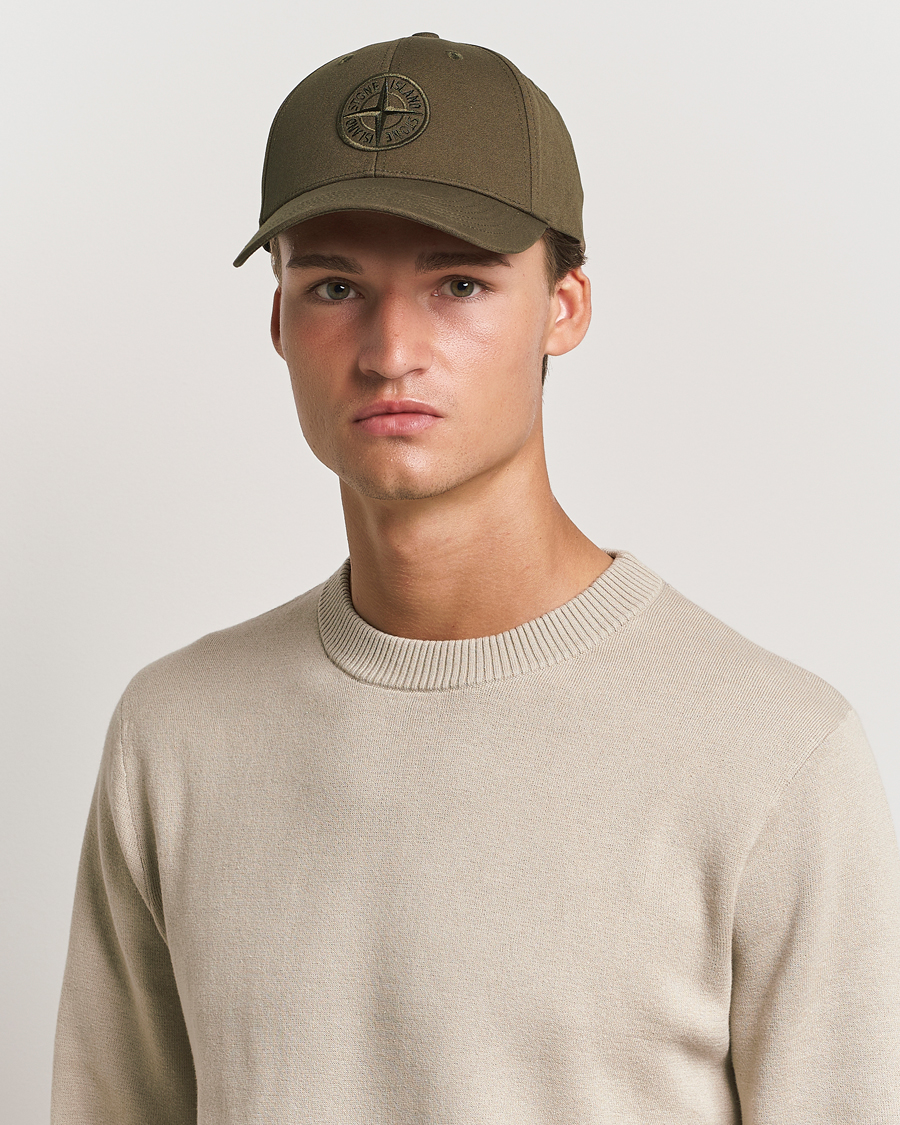 Men |  | Stone Island | Cotton Rep Logo Cap Military Green