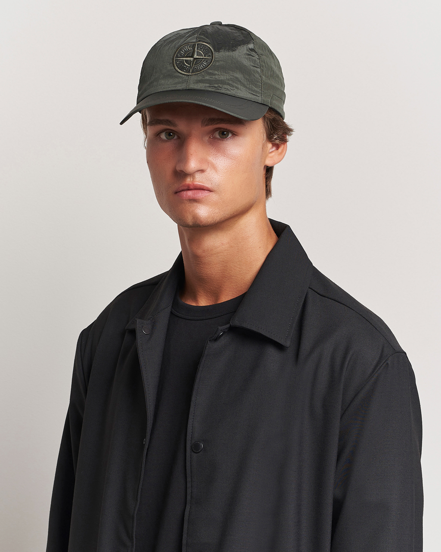 Men |  | Stone Island | Nylon Metal Logo Cap Musk