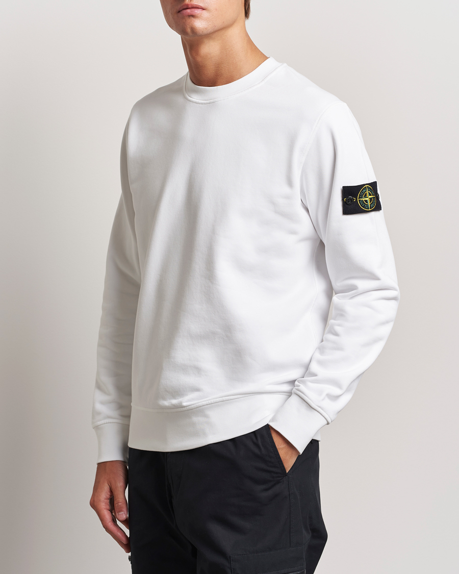 Men |  | Stone Island | Garment Dyed Fleece Sweatshirt White
