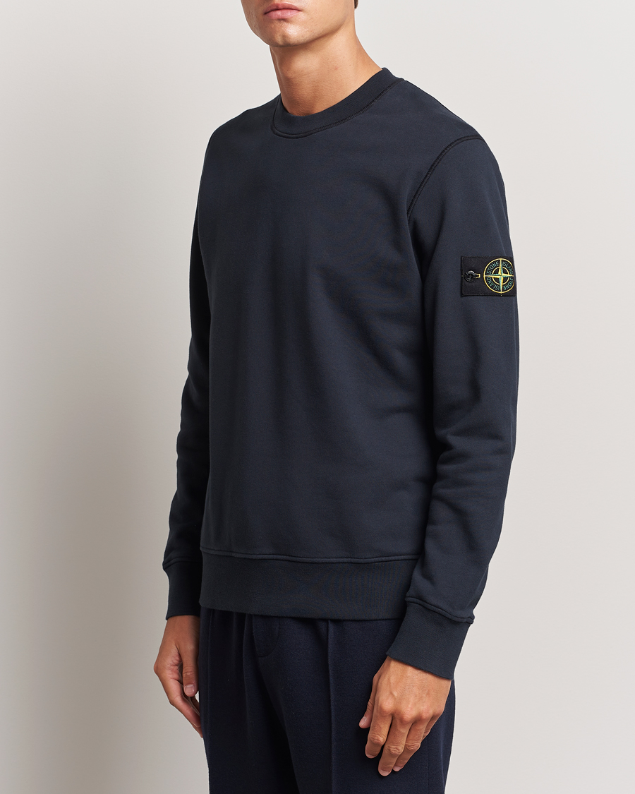 Men | New Brands | Stone Island | Garment Dyed Fleece Sweatshirt Navy Blue