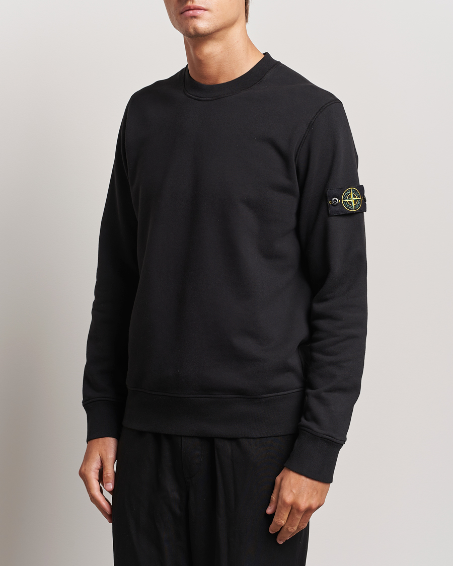 Men |  | Stone Island | Garment Dyed Fleece Sweatshirt Black