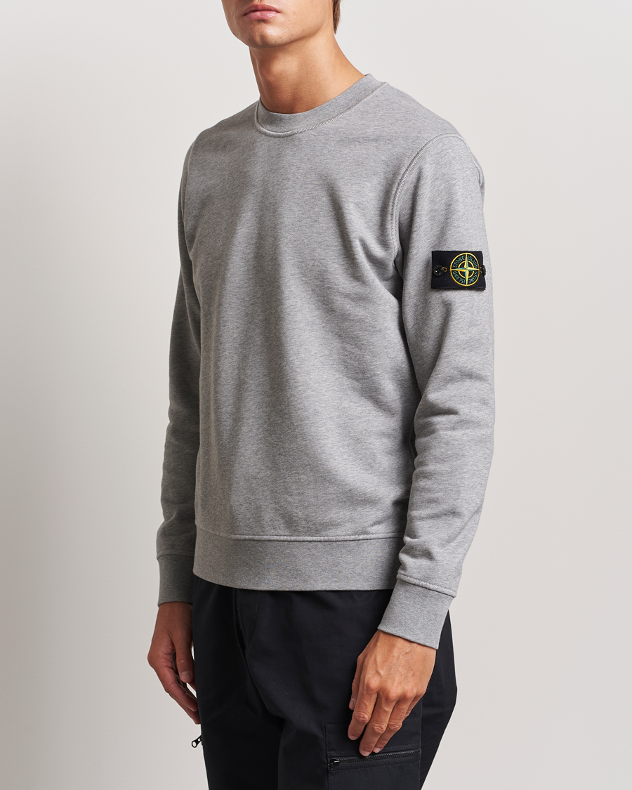 Men |  | Stone Island | Garment Dyed Fleece Sweatshirt Melange Grey